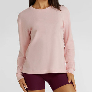 Camiseta de Yoga para Mujer, Ropa Deportiva, Diseño Holgado, Larga, Talla Grande, Tejido Antipilling, Manga Larga, Cuello Redondo - Product Image 6