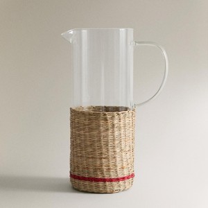 Accessoires de table écologiques en jonc de mer : porte-gobelet, paille, pichet à café, couvercle pour boisson en jonc de mer - Product Image 6