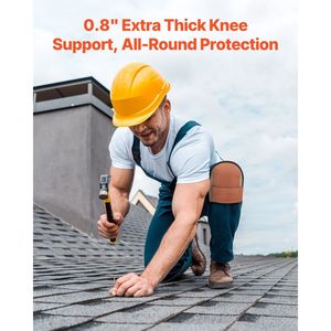 Ginocchiere da Lavoro in Pelle Resistente Extra Spesse, Lavabili in Lavatrice e Facili da Indossare e Togliere, Include Protezioni per Gomiti e Fianchi - Product Image 3