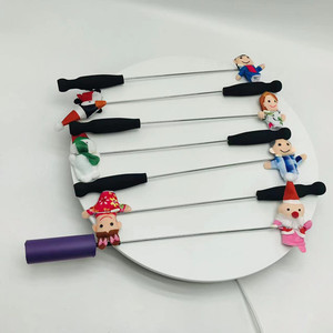 Échantillons gratuits de tiges de marionnettes en peluche pour Noël, avec Père Noël et personnages, accessoires de jouets - Product Image 2