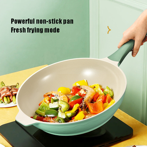 Wok antiadhésif élégant pour une cuisson saine sans huile, libération facile des aliments, nettoyage facile et utilisation pratique au quotidien en cuisine. - Product Image 2