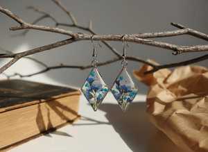 <b>Resin</b> Natural Pearl Teardrop Drop Earrings Hand Painted Islamic Fashion Party Women's MN EXPORTS - Product Image 2