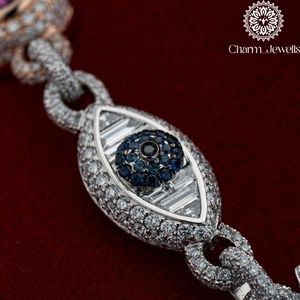 Charm_Jewells Unisex 14K Gold Plated 925 Silver Moissanite <b>Statement</b> <b>Necklace</b> Letter Design Claw Setting IGI Certified Luxury - Product Image 2