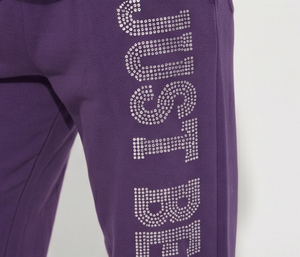 Survêtement oversize pour femme avec strass, 100 % polaire polyester, manches longues, épaules tombantes, pantalon large et sweat à capuche - Product Image 5
