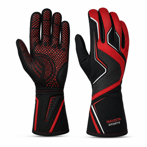 ผู้ผลิต OEM ปากีสถาน NAVISTA SPORTS NS-7018 ถุงมือแข่งรถโกคาร์ทแบบกำหนดเองสำหรับกิจกรรมกลางแจ้ง ทำจากโพลีเอสเตอร์และไนลอน ระบายอากาศได้ดี - Product Image 2