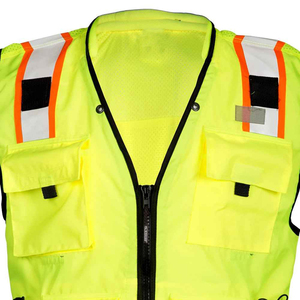 Gilet réfléchissant haute visibilité, vêtements de travail de sécurité pour la construction, la route, l'industrie, l'extérieur, équipement de sécurité durable et respirant en maille - Product Image 4