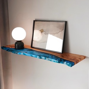Panel de Pared de Resina Epoxi Azul Pavo Real de Alta Calidad, Ligero, Multifuncional, con Borde Natural, para Sala de Estar, Disponible al por Mayor - Product Image 6