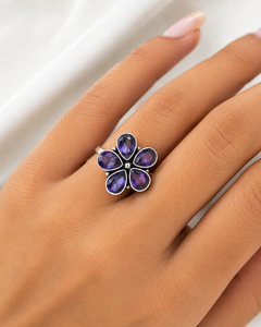 Wholesale Oxidized <b>Silver</b> Bohemian Red Stone Engagement Ring for Women Bulk Supplier Direct Factory Manufacturer Ready Stock - Product Image 4
