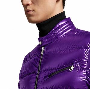 Veste matelassée unisexe à col montant et capuche, respirante, coupe-vent, fermeture éclair, décontractée, pour l'hiver, coupe classique, couleur unie - Product Image 6