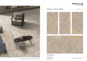 Azulejo Metálico de Porcelana Queen, 600x1200, Formato Grande, Superficie Brillante Premium, para Pared y Suelo, Diseño Interior y Exterior Moderno Plus Elite - Product Image 6