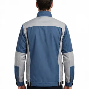 Chaqueta Deportiva de Invierno para Hombre, Personalizable, con Bloques de Color, Cierre de Cremallera, Resistente al Viento, Impermeable y Transpirable, con Capucha - Product Image 2
