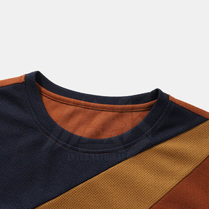 Camiseta de cuello redondo 100% algodón, holgada, estampada para hombre, con logotipo OEM personalizado, diseño de color personalizado, al por mayor. - Product Image 3