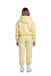 Conjunto Deportivo con Capucha para Mujer, Color Verde Oliva, Sudadera Larga y Pantalones Deportivos, Color Sólido, Corte Holgado Informal, 100% Algodón, Ropa de Otoño - Product Image 6