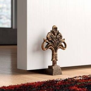 Tope de puerta de latón sólido y pesado, resistente al óxido y a la corrosión, evita daños en la puerta y impactos en la pared, tope con bordes lisos - Product Image 4
