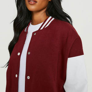 Chaqueta Letterman de Edición Limitada para Mujer, Estilo Urbano Moderno con Acabado Acanalado y Cierre de Botones - Product Image 6