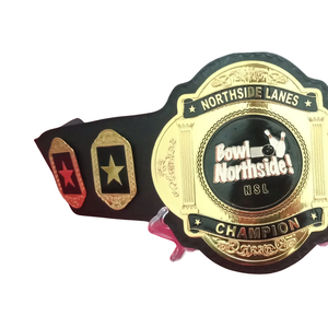 เข็มขัดแชมป์โบว์ลิ่ง Northside Lanes รุ่นปรับแต่งได้ คุณภาพสูง รุ่นสะสม N.S.L. ถ้วยรางวัล - Product Image 3