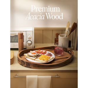 Plateau de rangement en bois élégant fait main pour la présentation à table, le service du café, la décoration et les applications hôtelières - Product Image 4