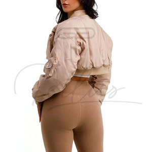 <b>Men</b> Cropped Bomber <b>Jacket</b> Plus Size Quick Dry Lightweight Nylon Windbreaker Streetwear Short Private Label OEM Wholesale Fashion - Product Image 2