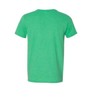 Camiseta Deportiva de Verano para Hombre, Nueva Moda, Cuello en V, Manga Corta, Color Sólido, Personalizada, Hecha de Poliéster y Algodón, Camisetas para Hombre OEM - Product Image 4