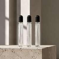 Nouvelle Bouteille de Parfum Haut de Gamme Imprimée à Talon Épais avec Couvercle, une Bouteille de Parfum Vide en Verre Grainé Classique et Luxueuse