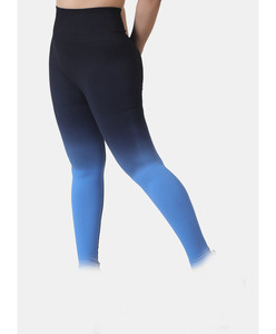 High Waist Full Length Gradient Color <b>Yoga</b> Leggings <b>Plus</b> <b>Size</b> Spandex Polyester Elastic Waist Women <b>Pants</b> - Product Image 2