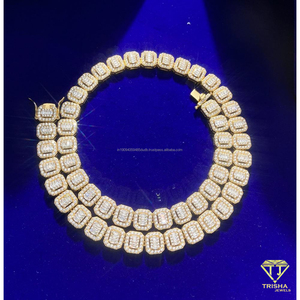 Fashion 925 Sterling Silver Moissanite Diamond Cuban Link <b>Chain</b> Luxury <b>Iced</b> <b>Out</b> Hip Hop Jewelry Wholesale Supplier - Product Image 4