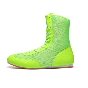 Chaussures de boxe personnalisées pour femmes, modèle RS-BS-01, nouvelles, légères, respirantes, en cuir et mesh, flexibles, à lacets, antidérapantes, à cheville haute - Product Image 2