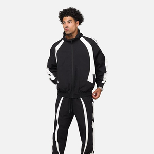 Pantalon de jogging athlétique pour hommes, pantalon de sport avec panneaux latéraux contrastés, bas de tenue de sport décontracté et léger - Product Image 3