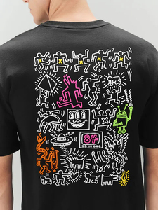 เสื้อยืดคอกลม พิมพ์ลายตามสั่ง เสื้อผ้าผู้ชาย ไซส์ใหญ่ เสื้อทรงหลวม เสื้อยืดพิมพ์ลายผู้ชาย ขายส่ง สีซีดอ่อน ผ้าฝ้าย 100% - Product Image 6