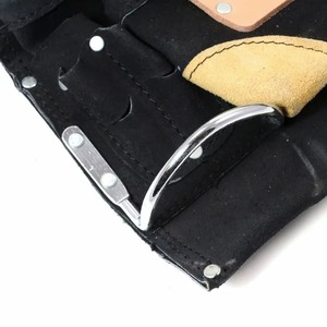 Black <b>Tool</b> <b>Belt</b> <b>Pouch</b> With Leather Reinforced Pockets And Adjustable Strap For Electricians Mechanics - Product Image 5