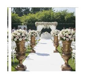 Maceta Clásica Premium de Fibra de Vidrio, Decoración de Lujo para Entrada, Pasillo y Bodas - Product Image 1