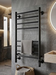 Modern Wall Mounted Metal <b>Towel</b> Rack With Hooks For Bathroom <b>Towels</b> Stainless Steel Rust Proof Design - Product Image 5