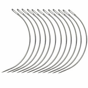 Aiguille à boucle en acier inoxydable pour extensions de cheveux courbées, outil de coiffure professionnel pour extensions à coudre |   ZetomedPro - Product Image 1