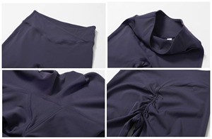 Ensembles de sport pour femmes, soutien-gorge de sport à bretelles halter avec short de yoga sans couture, tenues de couleur noire - Product Image 3