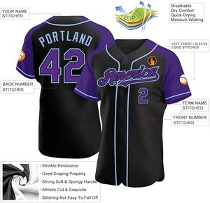 Maillot de baseball personnalisé imprimé, col montant, tissu mesh, manches courtes, respirant, séchage rapide, nom et numéro d'équipe, ensemble uniforme adulte OEM - Product Image 2