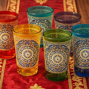Tasse à thé marocaine multicolore avec imprimé mandala - Product Image 1