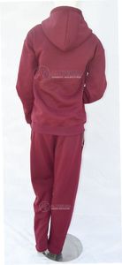 Ensemble <span class=keywords><strong>de</strong></span> jogging pour femmes couleur bordeaux, pull-over en molleton, polyester/coton, écologique, respirant, molleton épais, personnalisation <span class=keywords><strong>de</strong></span> la <span class=keywords><strong>marque</strong></span>, OEM ODM - Product Image 4