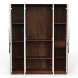 Armoire Maltein à 4 portes avec étagères et penderie, rangement pour vêtements de chambre à coucher, organisateur de placard, armoire de rangement - Product Image 4