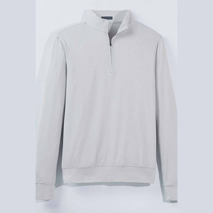 <b>Men's</b> Blue Quarter-Zip Fleece <b>Jacket</b> Breathable Casual Knitted Long Sleeve Solid Color Autumn Wear <b>cycling</b> outerwear - Product Image 2