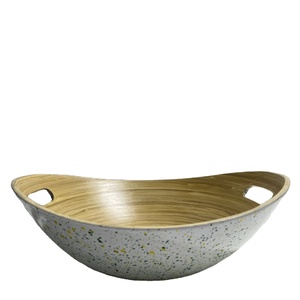 Ensaladeras de bambú sin pulir hechas a mano con diseño personalizado, juego de vajilla orgánica de alta calidad, regalos de empresa ecológicos - Product Image 2