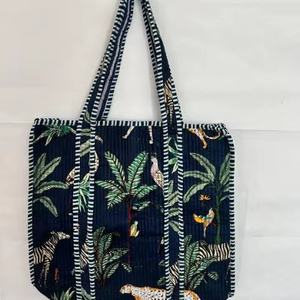 Top Trendy Eco Friendly Cotton Tote <b>Bag</b> Reusable Grocery Shopping <b>Bag</b> Handmade Quilted Carry <b>Bag</b> For Travel And <b>Work</b> - Product Image 4