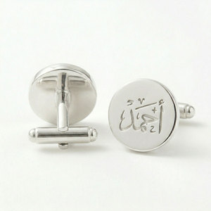 Ensemble de boutons de manchette personnalisés en argent 925 avec émail dur |   Forme ovale ronde de bouclier |   Fabricant en gros d'accessoires pour costumes masculins - Product Image 2