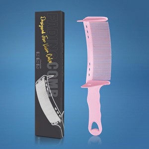 Peigne de barbier professionnel pour hommes, à tête plate et incurvée, pour la coupe de cheveux, le positionnement et les fades - Product Image 3