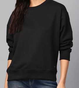 Women <b>Black</b> Crew Neck <b>Long</b> <b>Sleeve</b> T Shirt Regular Fit Plain Cotton Breathable Quick Dry Anti-UV Summer Casual <b>Top</b> - Product Image 1