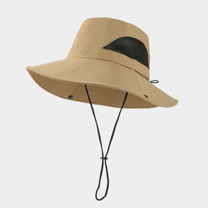 <b>Men</b> Women Wide Brim Bucket <b>Hat</b> Foldable Mesh <b>Sun</b> Visor for Gardening Beach Travel Unisex Summer Safari <b>Hat</b> with Neck Cord - Product Image 6