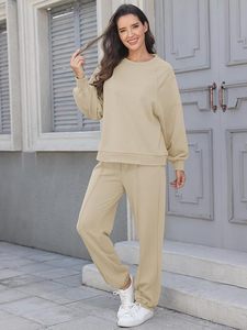 Conjunto de Sudadera con Capucha Oversize y Pantalones de Chándal de Forro Polar Premium para Mujer, Conjunto Deportivo de Sudadera con Capucha y Pantalones de Chándal para Mujer - Product Image 1
