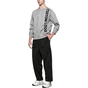 Nouveau sweat à col rond personnalisé 100% coton surdimensionné col rond sweat en éponge française blanc Streetwear luxe col rond à capuche - Product Image 6
