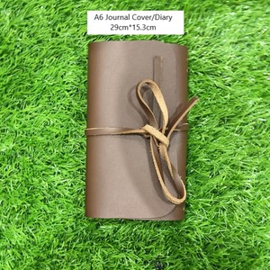 Protège-cahier en cuir de vachette bronzé artisanal Elite, format A6, pour voyage, organisateur de papeterie exécutive - Product Image 2