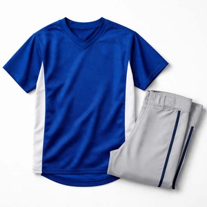 Ensemble de t-shirt et pantalon d'entraînement de baseball pour hommes personnalisé, vêtements de sport respirants, uniforme d'équipe, logo OEM - Product Image 1