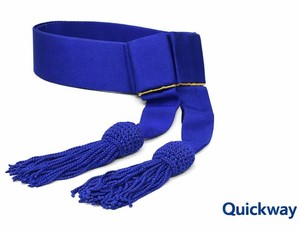 Cinturón de Cintura Ceremonial de Tela Trenzada con Hebilla Ajustable de Latón, Color Azul Rey, para Vestido, Uniforme, Desfile Formal - Product Image 4